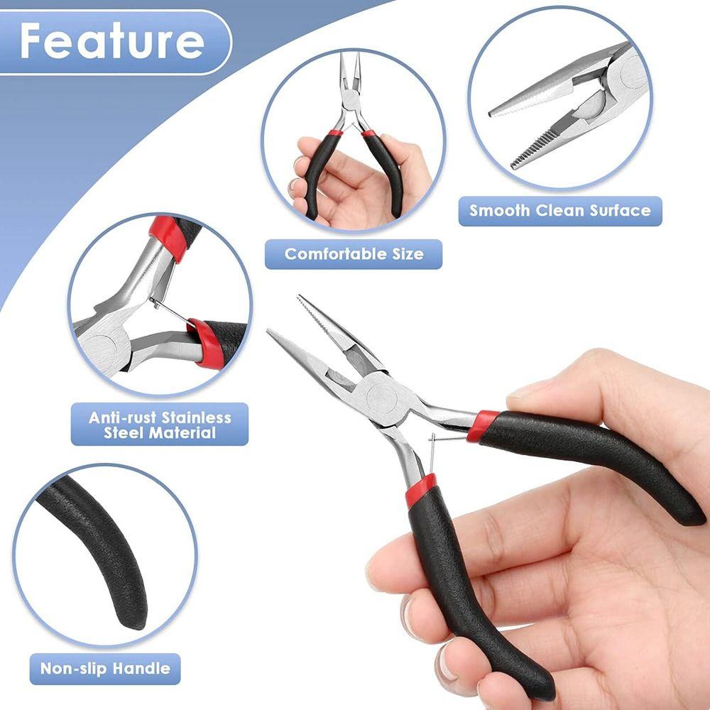 Ferronickel Jewelry Pliers Black Beadwork Repair DIY Jewelry Making Accessories