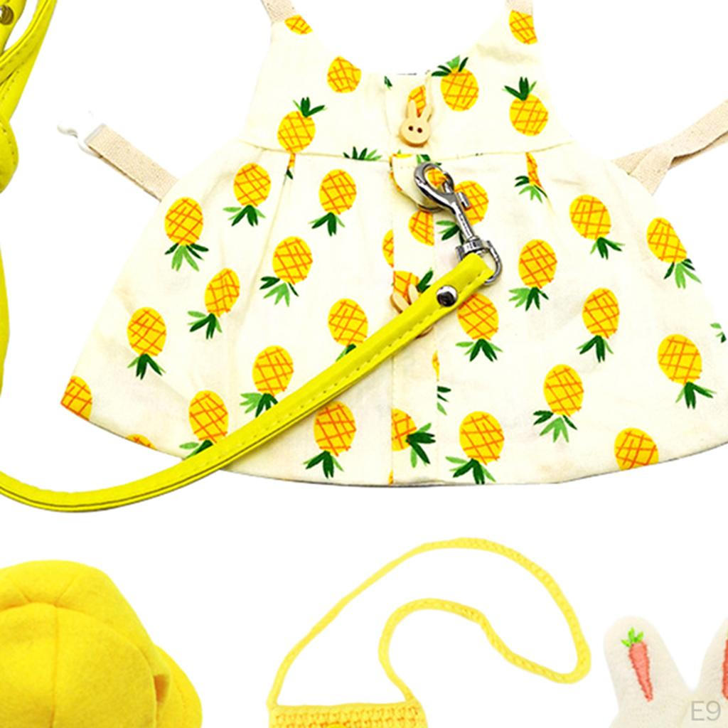 Набор Платьев для Мелких Животных Питомцев Кролики Хорьки Юбка Костюм Цветочная Одежда Осенняя Свадебная Вечеринка