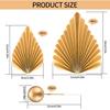 28 Pcs Gold Balls Cake Toppers Gold Palm Leaves Cake Decorations Insert Decorations for Birthday Baby Shower Wedding Party Decor