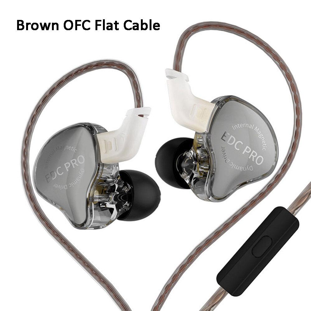 KZ Проводные наушники EDC Pro, наушники-вкладыши HiFi Bass, внутриканальные мониторные наушники со съемным кабелем, музыкальная DJ-спортивная гарнитура с шумоподавлением.