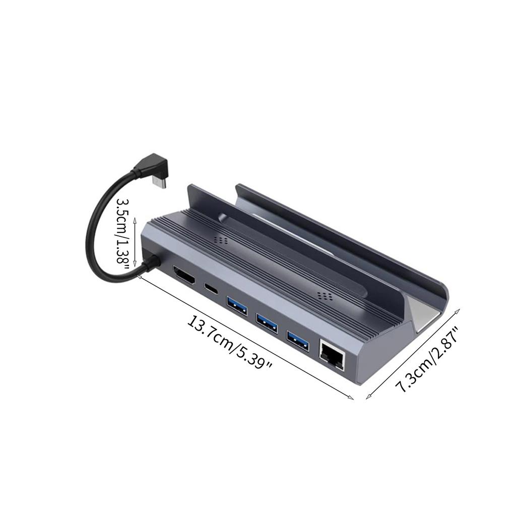 Док-станция для Steam Deck, подставка для телевизора, держатель-концентратор, док-станция USB C к RJ45 Ethernet, 4K, 60 Гц, HDMI для док-станции Steam Deck