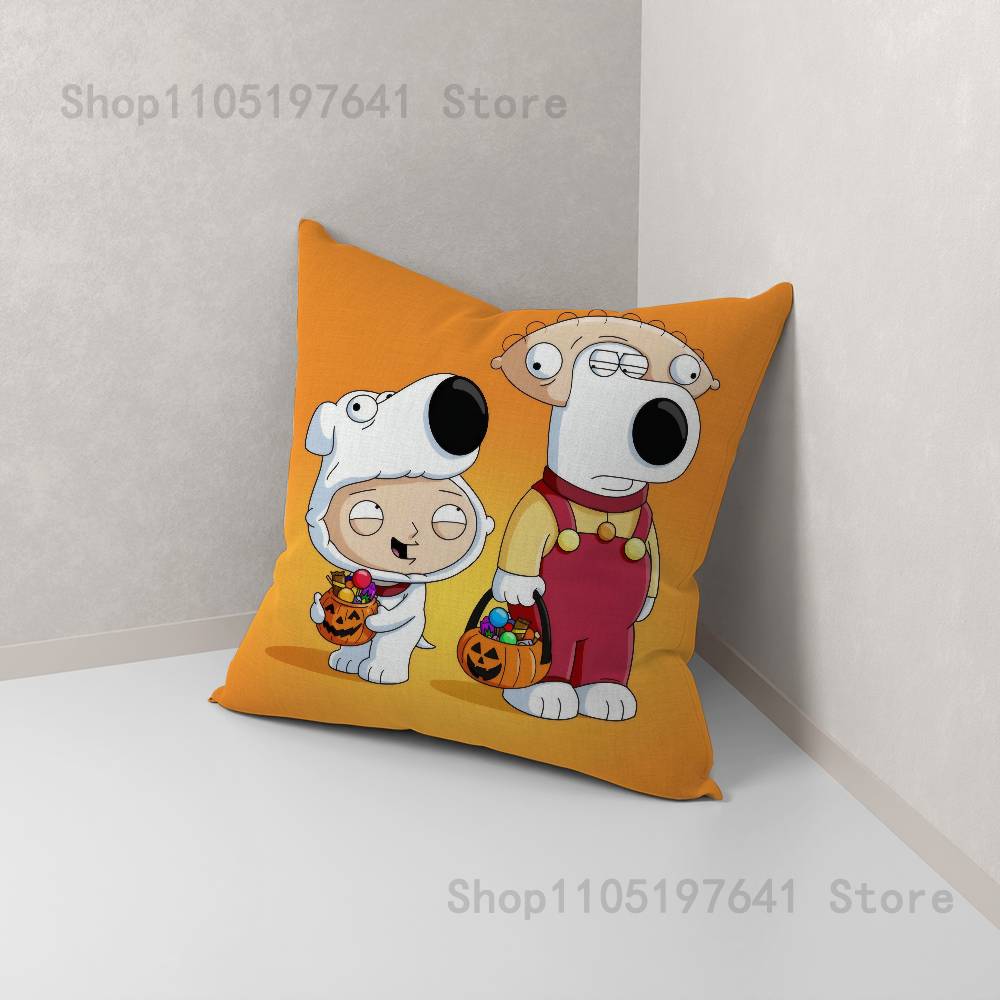 F-Family Funny Guy Pillow Case For Sofa Decor Car Office Room Printing Cushion Cover Decorations And Protector
