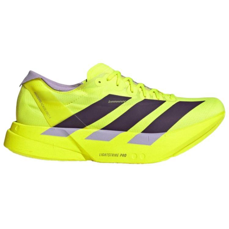 adidas Adizero Adios Pro 4 'Solar Yellow Plum' (унисекс) Солнечно-желтый / Аура сливовый / Пудрово-сливовый Беговая обувь JP6623