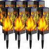 Solar Lights Outdoor Flickering Flame Solar Pathway Lights Solar Powered Decorative Garden Lights Waterproof Christmas Lights Outdoor Landscape