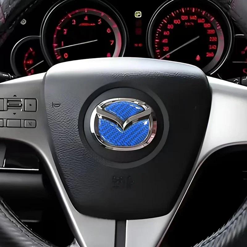 2025 Hot For Mazda Axela CX3 CX4 CX5 RX7 Atenza MX3 MX5 CX9 CX7 RX8 SKYACTIV Epoxy Sticker Car Steering Wheel Emblem Modified De