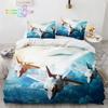 Airplane 3D Print Flying Plane Comfortable Duvet Quilt Cover Pillowcase Bedding Set Children Bedroom Decoration Home Textile