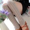 Sleeve Long Crochet Knitted Sock Womens Winter Warm Socks Knit Cable Warm Sock Warmers Leg Socks