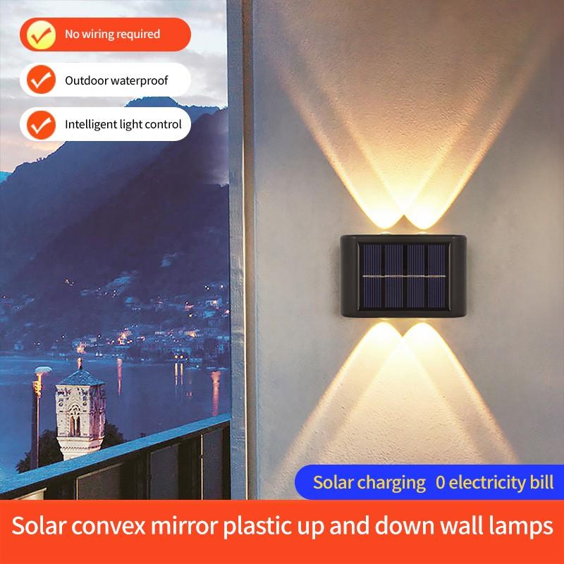 Solar LED Wall Lamp Outdoor Waterproof Up and Down Luminous Lighting Garden Decoration Solar Lights Stairs Fence Sunlight Lamp