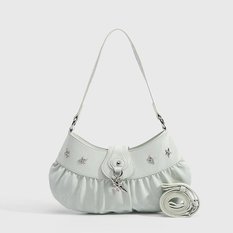 Niche Bag Mint Star Armpit Bag Women's Spring and Summer New Pleated Dumpling Bag Shoulder Bag