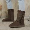 Ladies Shoes  High Quality Slip-on Women's Boots Fashion Round Toe Daily Boots Women Winter Short Plush Keep Warm Snow Boots