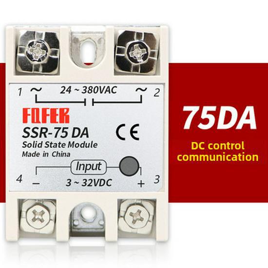 Твердотельное реле переменного тока с управлением постоянным током, 25A-100A, SSR-40DA/60DA/80DA/100DA-H, VA однофазное