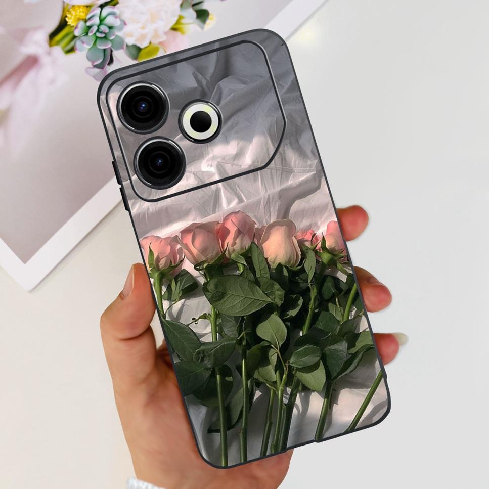Чехол для Tecno Pova 6 Neo 4G Новейший дизайн Узор «Сердце» Мягкий силикон ТПУ Чехол для телефона Для Tecno Pova 6 Neo 4G Задняя крышка