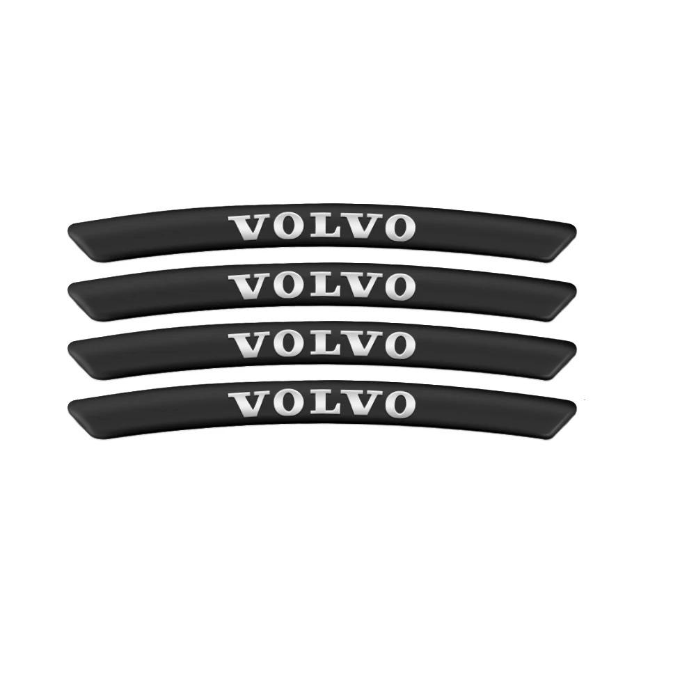 4pc Aluminum Car Wheel Rims Racing Stickers Badges Car Accessories For Volvo XC90 V90 V60 XC60 V40 S80 S60 S90 C40 XC40 V70 XC70