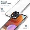 For iPhone 15 Case TPU+PC Clear Back Lens Protection Cellphone Cover
