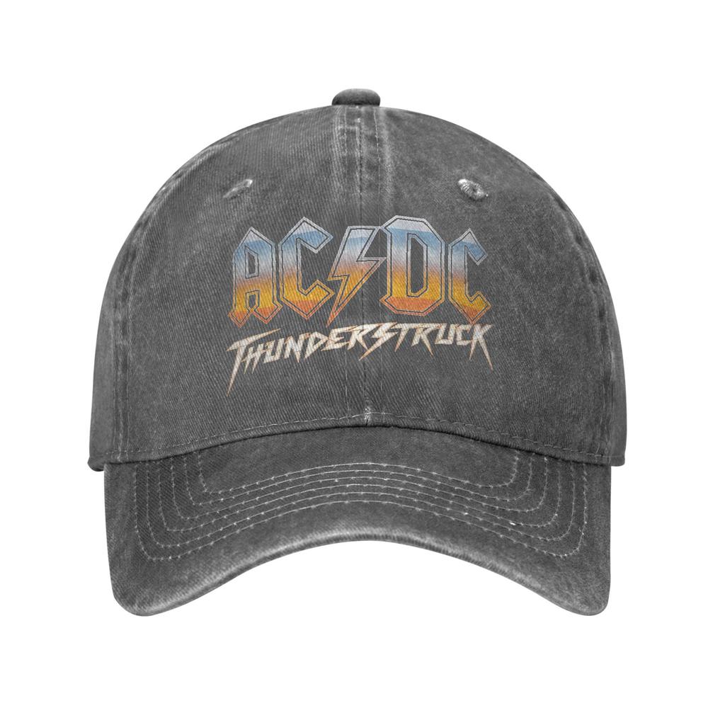 Бейсболки THUNDERSTRUCK AC-DC Модные Потертые Выстиранные Солнцезащитные Кепки Унисекс Стиль Для Активного Отдыха Регулируемые Шляпы Кепка