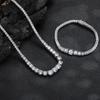 Graduated Size Zircon Tennis Necklace Ins Trendy Hip Hop Couple Jewelry Men Women