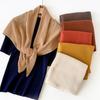 Wrinkled Solid Color Imitation Cotton Linen Scarf Women's Square Scarf European and American Headscarf New Style