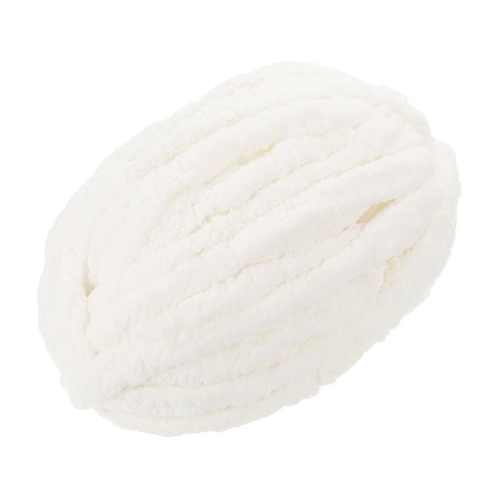 Объемная пряжа Полиэстеровая пряжа для пледа, Пряжа толстая шениловая ручной вязки для вязания крючком пледов, сумок, шарфов, шапок 27 м x 2 см