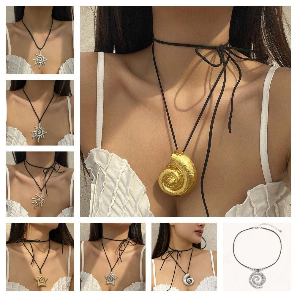 Pendant Conch Clavicle Chain Y2K Accessories Beach Choker Vacation Starfish Necklace Party
