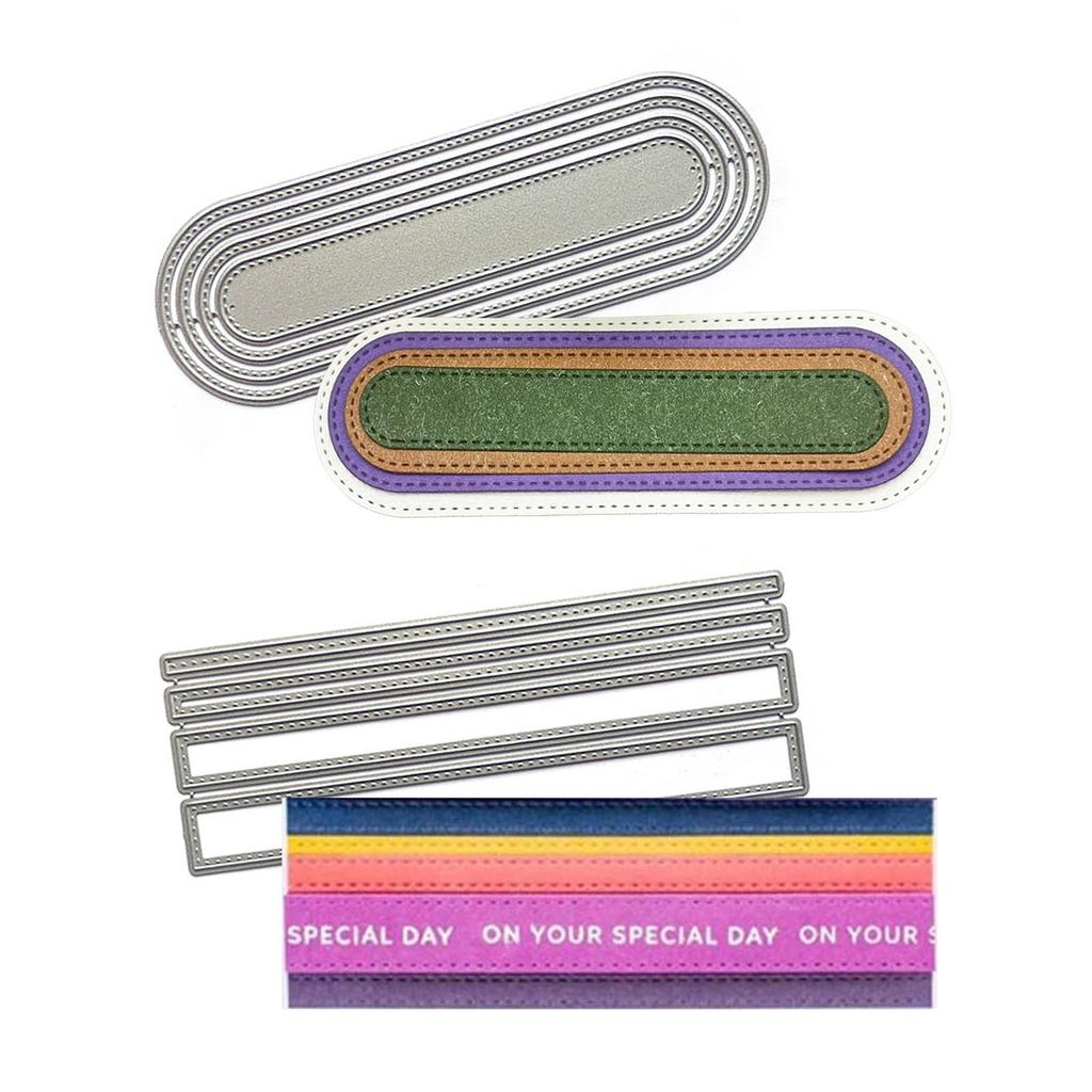 Oval Label Metal Cutting Dies Scrapbooking Stencil Die Cuts Card Embossing DIY Photo Album Template Mold Decoration