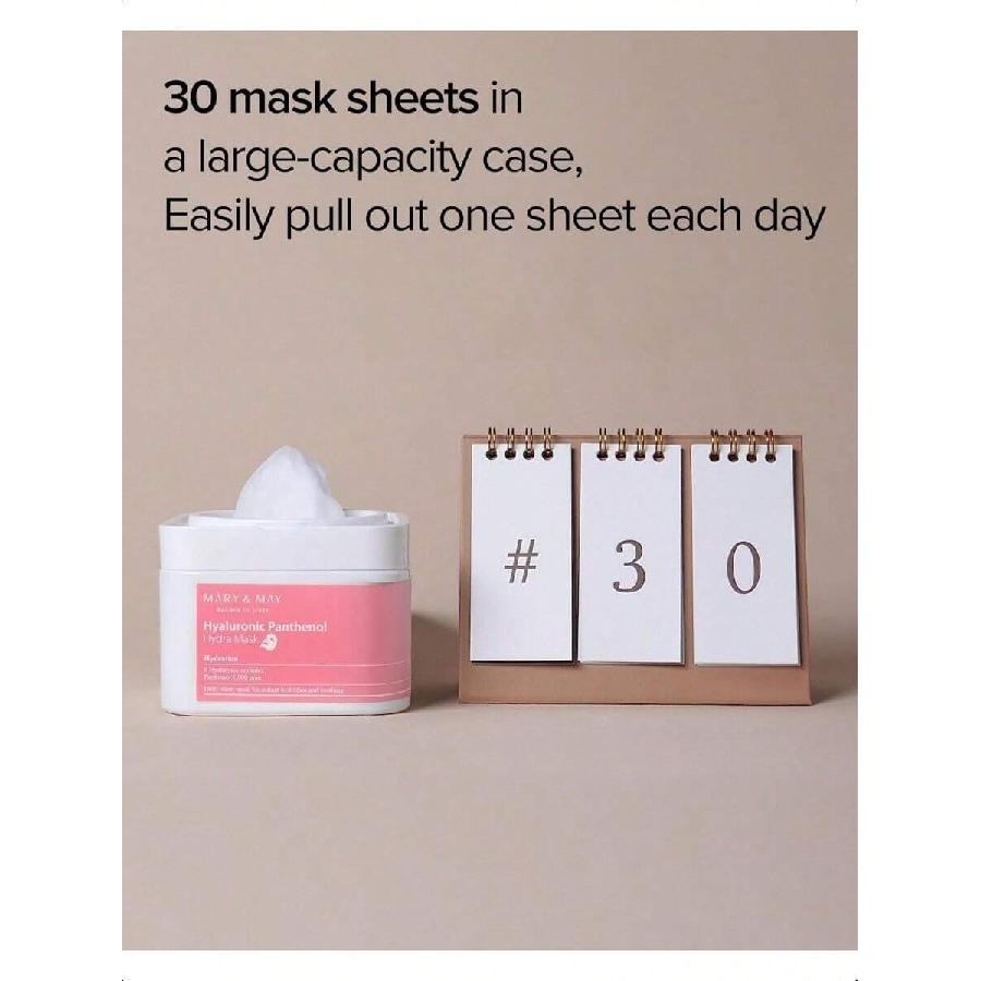 Mary&May Коллагеновая пептидная витальная маска 400г(30 шт.) - Ежедневная вытягивающаяся тканевая маска для улучшения морщин и эластичности с низкомолекулярным коллагеном