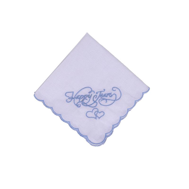 1 шт. Happy Tears впитывающие банданы для свадебной вечеринки 28*28 см белые хлопковые носовые платки полотенце для рук