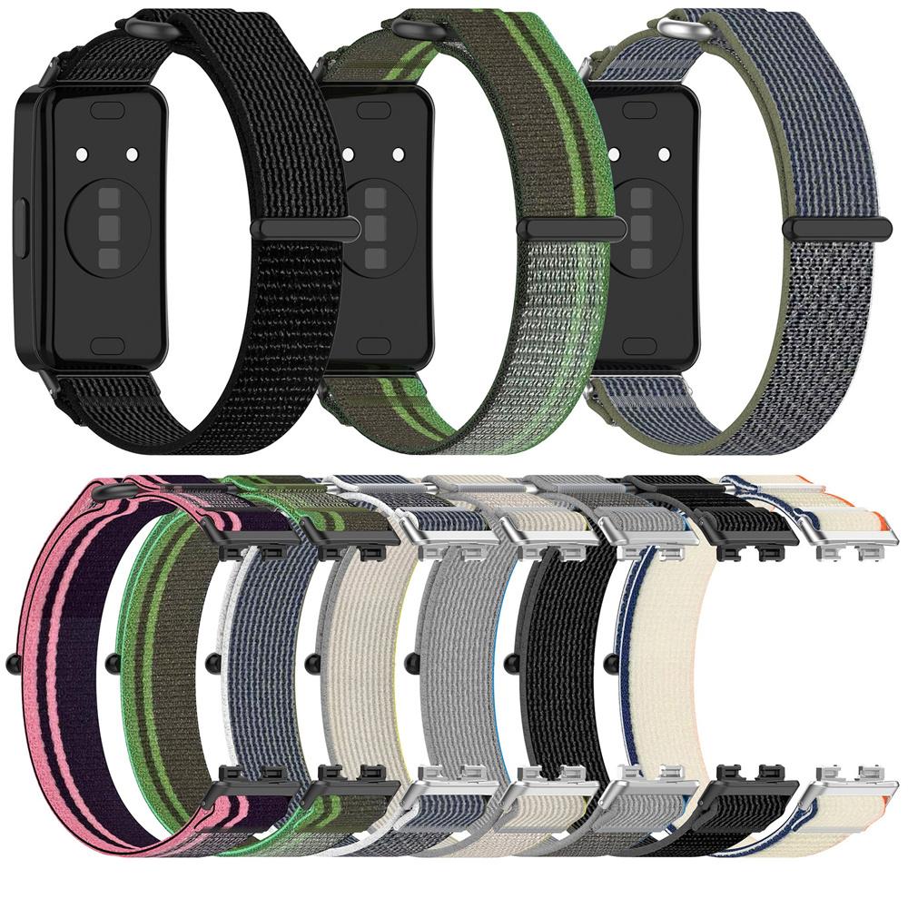 Нейлоновый плетеный ремешок-петля для Huawei Band 10/9/8 Регулируемый браслет для часов Аксессуары для умных часов Спортивный дышащий ремешок