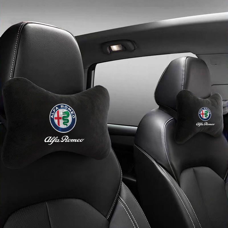 Car Neck Pillows Filled Fiber Car Pillow For Alfa Romeo STELVIO Giulia 159 Giulietta 147 Mito 156 MTO Sportiva Car Accessories QLNRS1