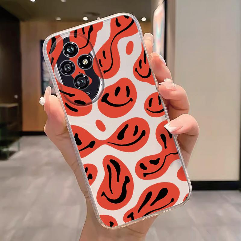 Transparent Case For Honor 200 400 Pro Lite Cover Cartoon Flowers Butterfly Soft TPU Shockproof Fundas Shockproof Bumper Bags