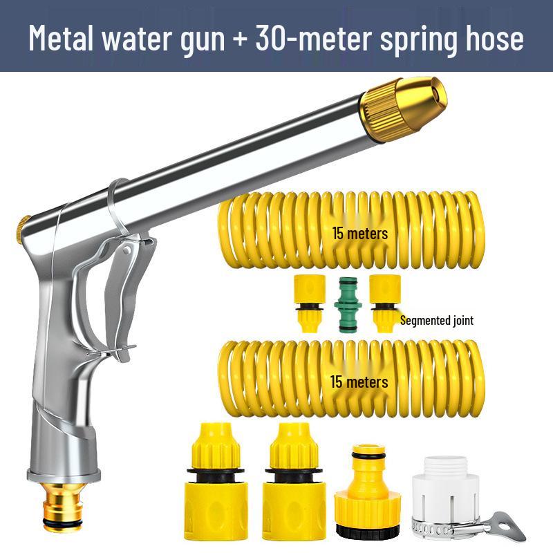 High-Pressure Car Wash Water Gun with Soft Hose and Spray Nozzle