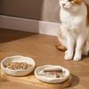 Anti-cervical Vertebra Anti-overturning Ceramic Feeding Bowl Cute Snack Plate Puppy Plate Anti-slip Cat Rice Bowl Pet Products
