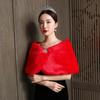 Elegant Warm Faux Fur Black Bolero Wedding Wrap Shawl Bridal Jacket Coat Accessories Wedding Jackets Wrap