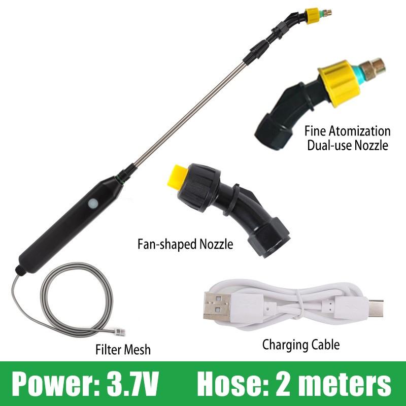 Спрей для полива сада, 2 м/3 м, на батарейках, с электрическим распылителем и перезаряжаемой ручкой USB