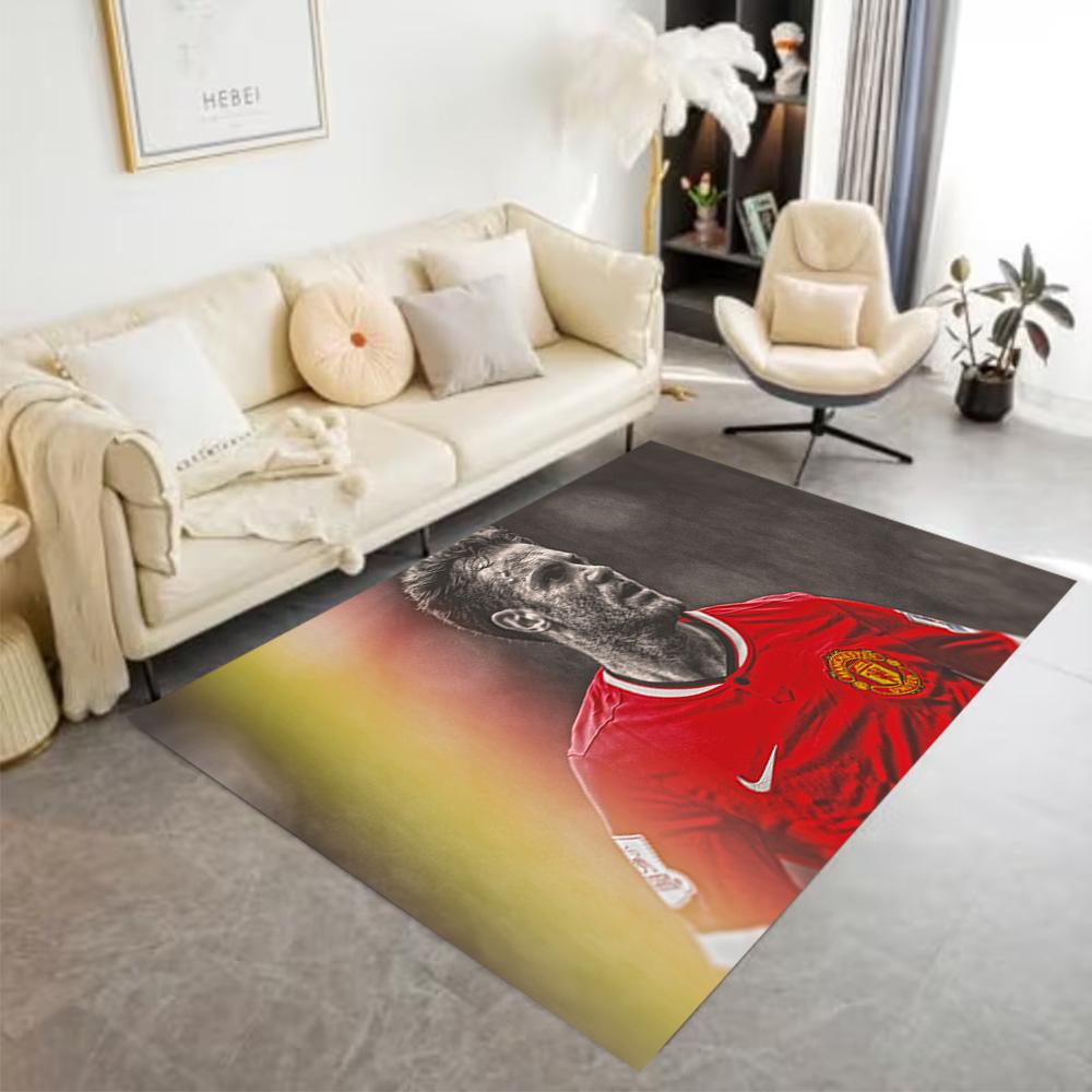 Zinedine Zidane's Profile Floor Mat Design for Outdoor Game Room Living Rooms Balcony Antislip Carpet Decorate Offices