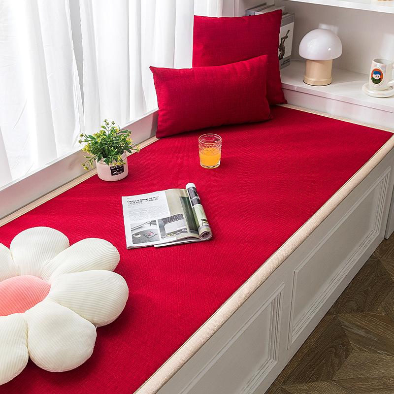 Хлопково-льняная оконная подушка, губчатая подушка на выступе, универсальная утепленная подушка для четырех сезонов, татами, подушка для спальни, балкона, одеяло для эркера