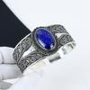 Natural Lapis Lazuli Gemstone Handmade 925 Sterling Silver Cuff Bangle, Lapis Lazuli Bangle,For Wife, Unisex Bangle, Birthday Gifts