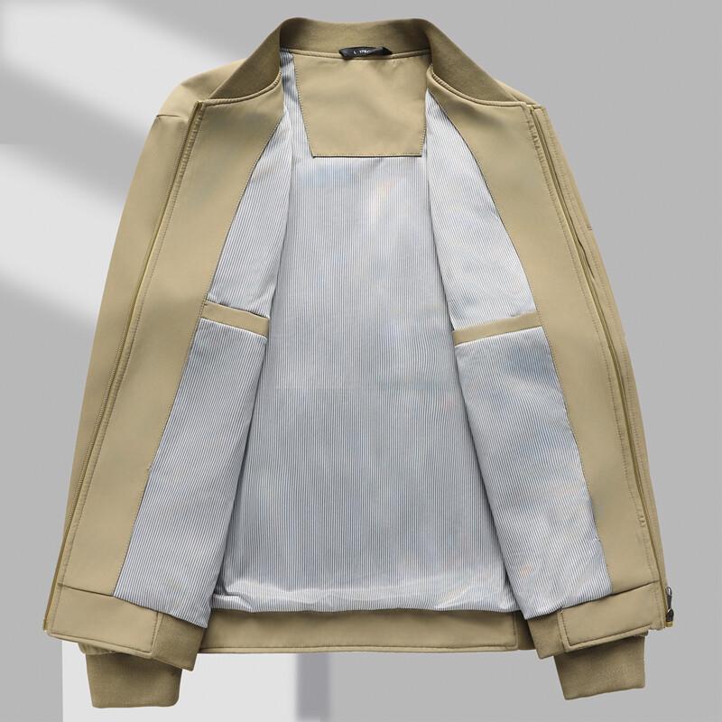 Пальто для папы Весна и Осень Весенняя Куртка с Воротником-Бейсболкой для Мужчин Среднего Возраста Повседневный Топ Стойка для Среднего и Пожилого Возраста