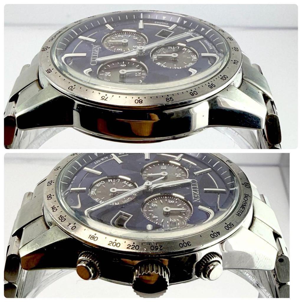 Б/у [Рабочая/Ограниченная модель] Citizen Eco-Drive E820 Синий циферблат Гильоше