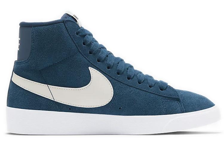 Nike Кроссовки Blazer Mid Vintage замшевые сине-белые женские AV9376-403