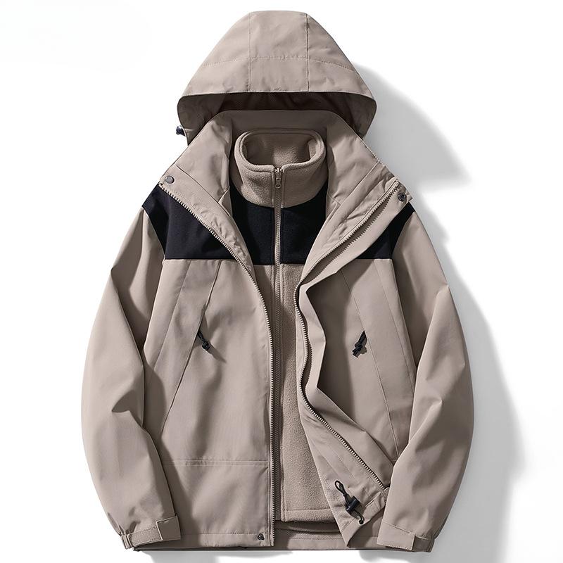 Подходящая по цвету спортивная куртка «три в одном» для активного отдыха, ветрозащитный и теплый альпинистский костюм, зимняя модная куртка