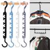 4Pcs Coat Hanger Wardrobe Organizer 360-Degree Rotation Strong Load-bearing 5 Slots Design