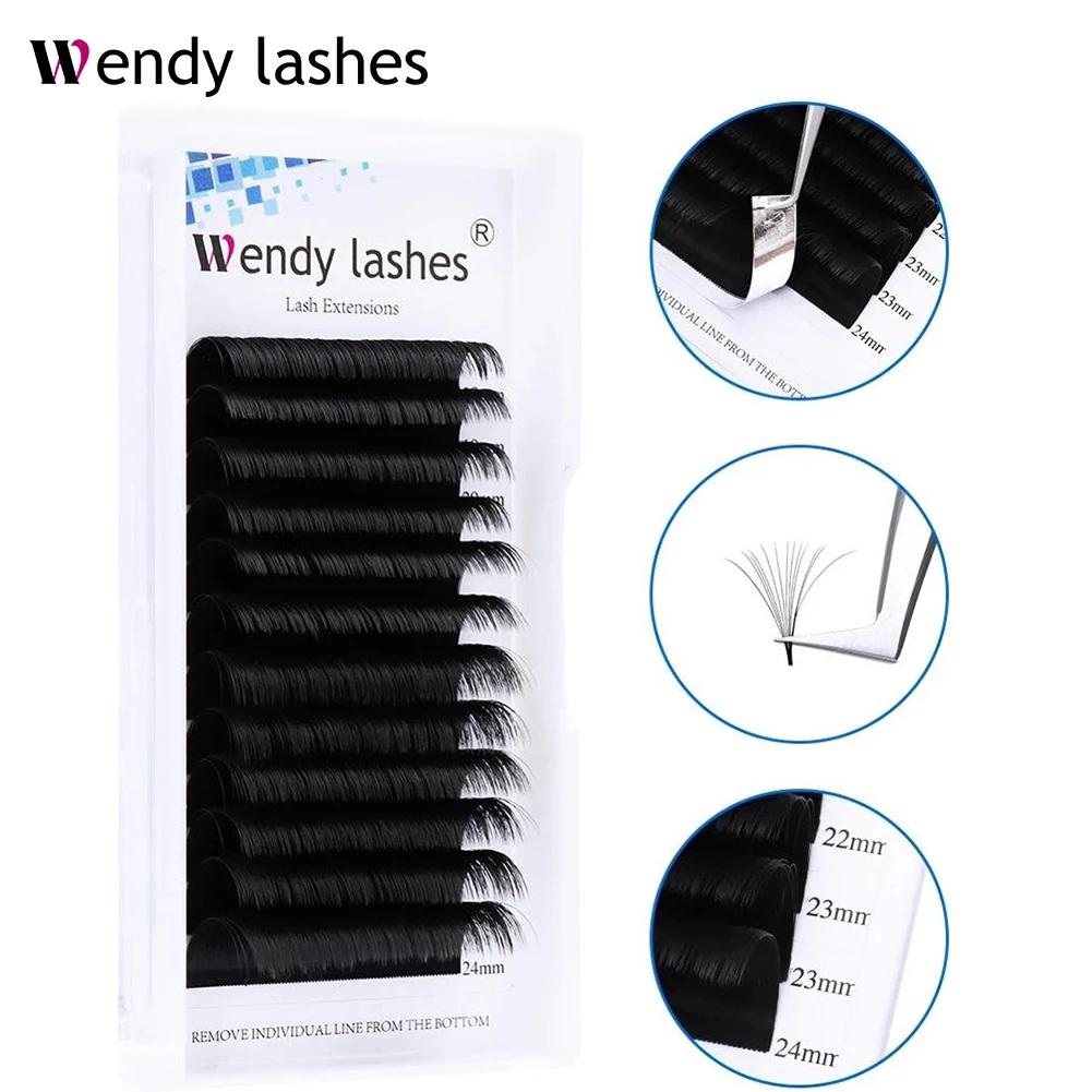 Wendy Lashes High Quality Supplier Natural Easy Fanning Volume Mega Eyelashes Extension Auto Flowering Rapid Blooming Fans Lash