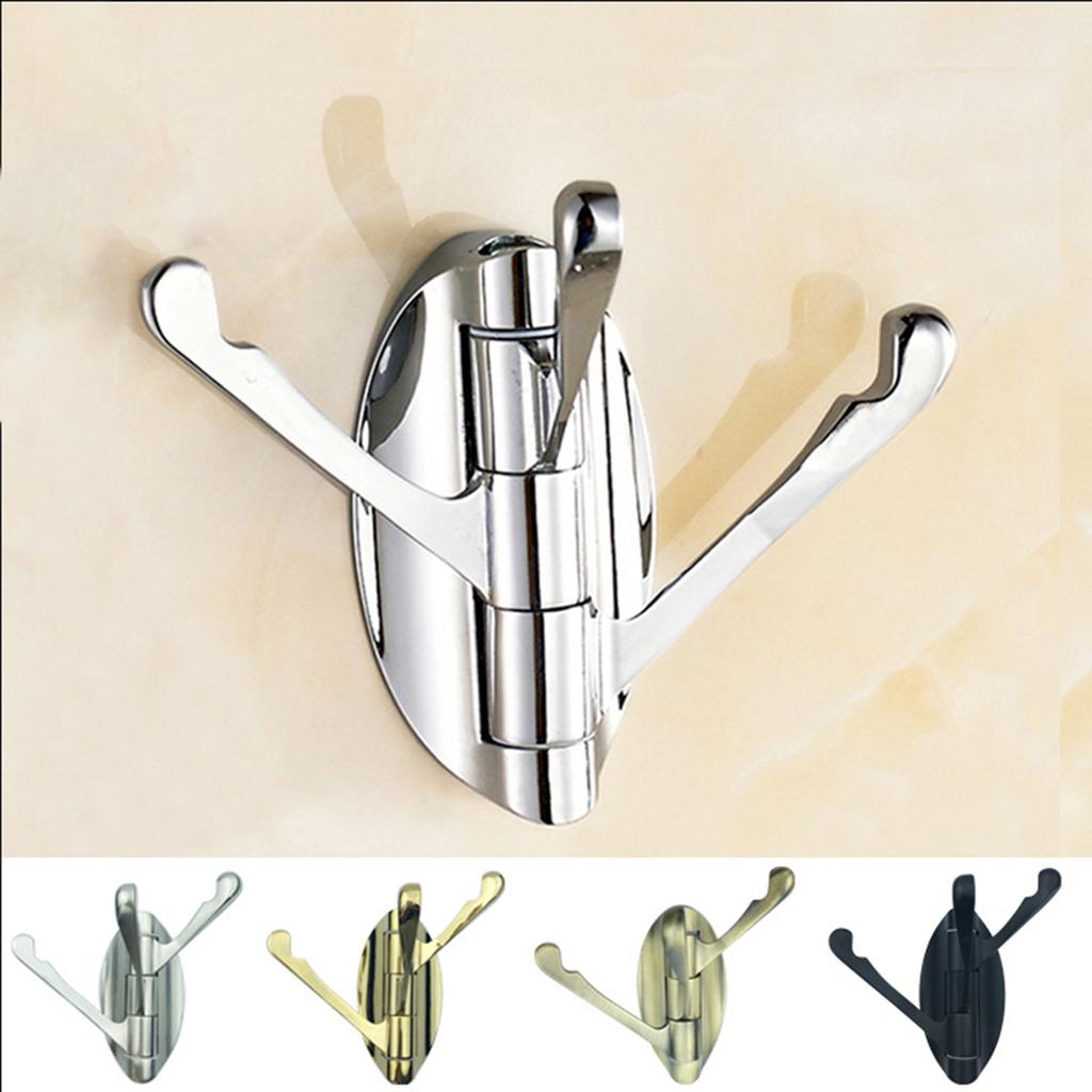 Вращающийся на 180° крючок для вешалок, бытовые металлические настенные вешалки с 3 крючками для кухни и ванной комнаты, многофункциональный регулируемый держатель для сумок