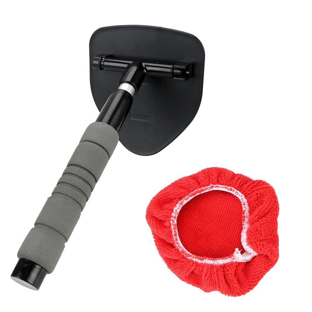 Car Window Cleaner Window Scraping Mist Eliminator Maintenance Tool Car Windshield Cleaning Brush Telescopic Window Glass Cleaner Microfiber