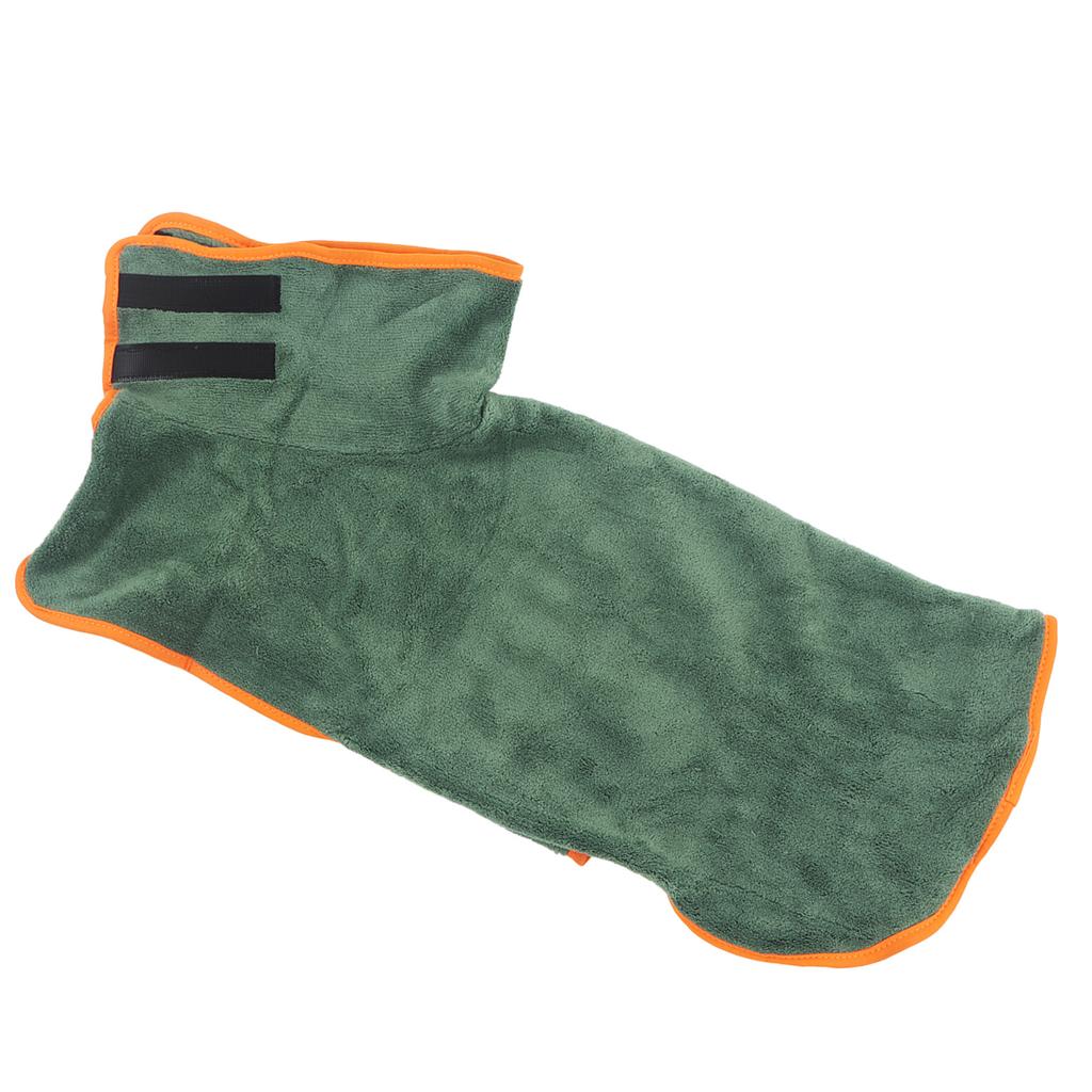 Халат для сушки собак, быстросохнущий, впитывающий воду, сохраняющий тепло, для щенков и больших собак, зеленый, размер L