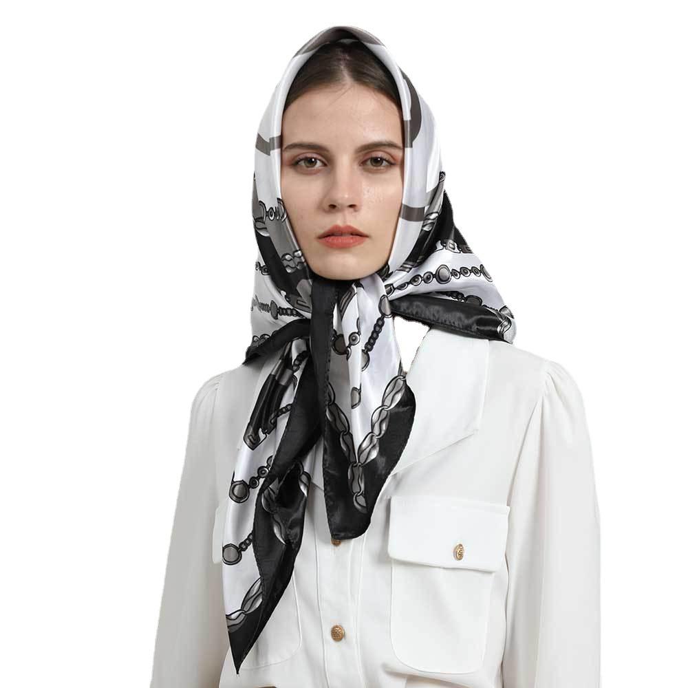 Silk Scarf, Versatile Shade For Spring And Summer, 90cm Square Scarf, Sun Protection Shawl, Versatile Women'S Silk Scarf, Decorative Gift Scarf