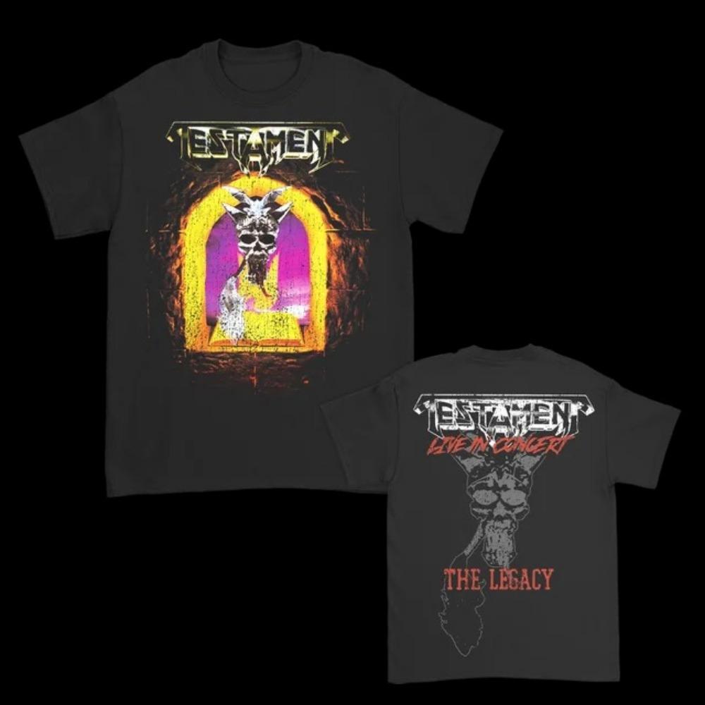 Футболка Testament Klash of The Titans Унисекс Мужская Женская Летняя С Коротким Рукавом Модный Топ Повседневный Ретро Ежедневная Футболка