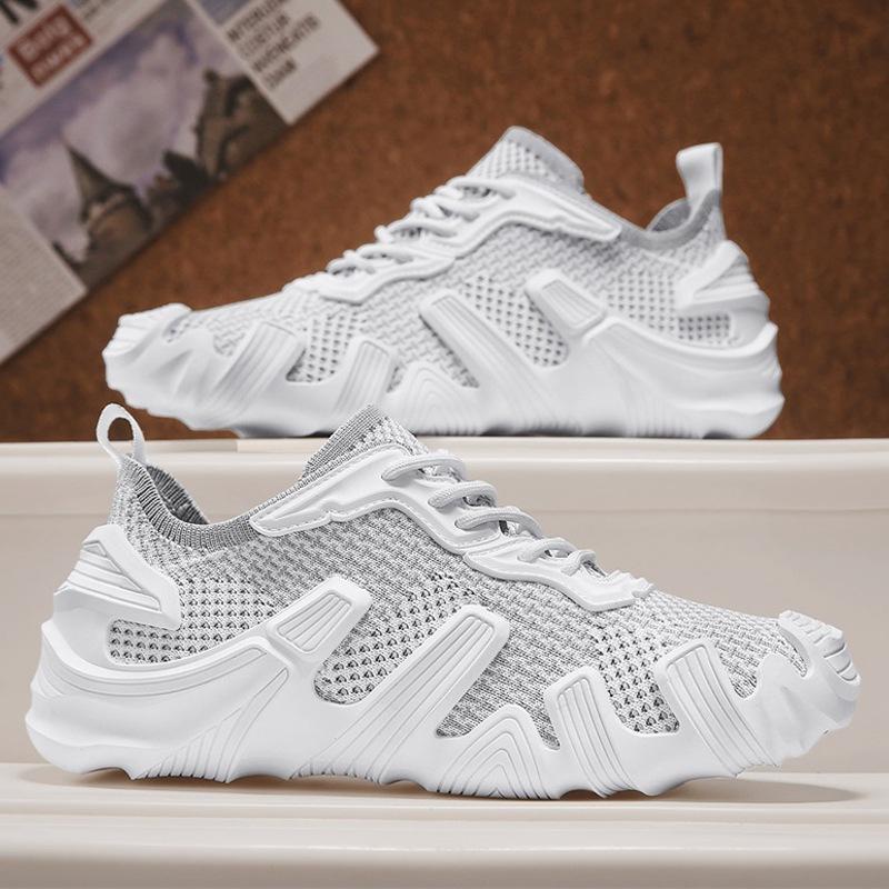 Дышащие сетчатые кроссовки мужские носки с плетением из мух обувь мужская весенне-летняя мужская обувь 2025 новая модная обувь для студентов