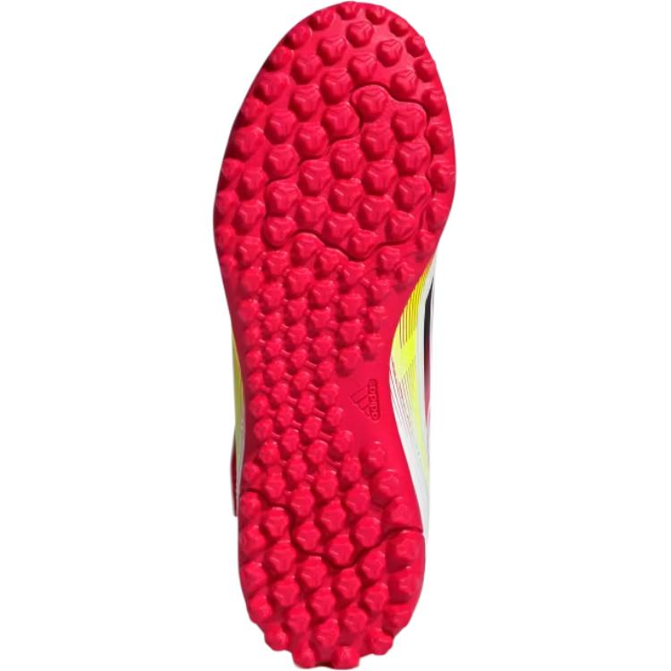 Adidas F50 Club Vel TF Comfortable Non-Slip Durable Low-Top Soccer Shoes Kids Soccer Shoes White Black Bright-Yellow-Fluorescent IE1314