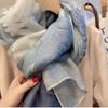 Sunscreen Silk Scarf Shawls Transparent Flower Hijab Wraps Mesh Neck Scarves  Bride/Bridesmaid